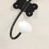 Крючок-вешалка черная с керамическими наконечниками